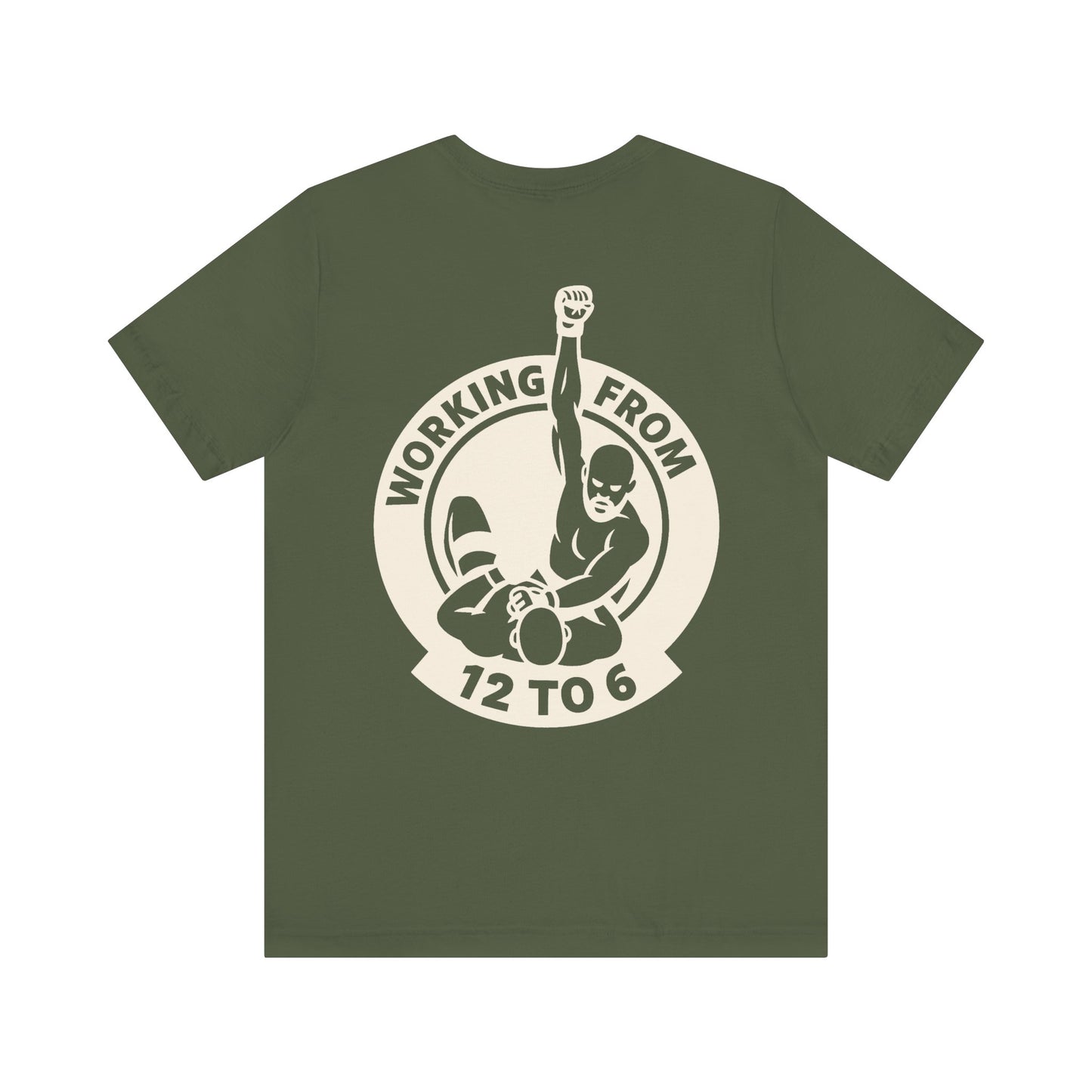 The Working from 12 to 6 Tee | Gutsy Green | MMA Casual Wear