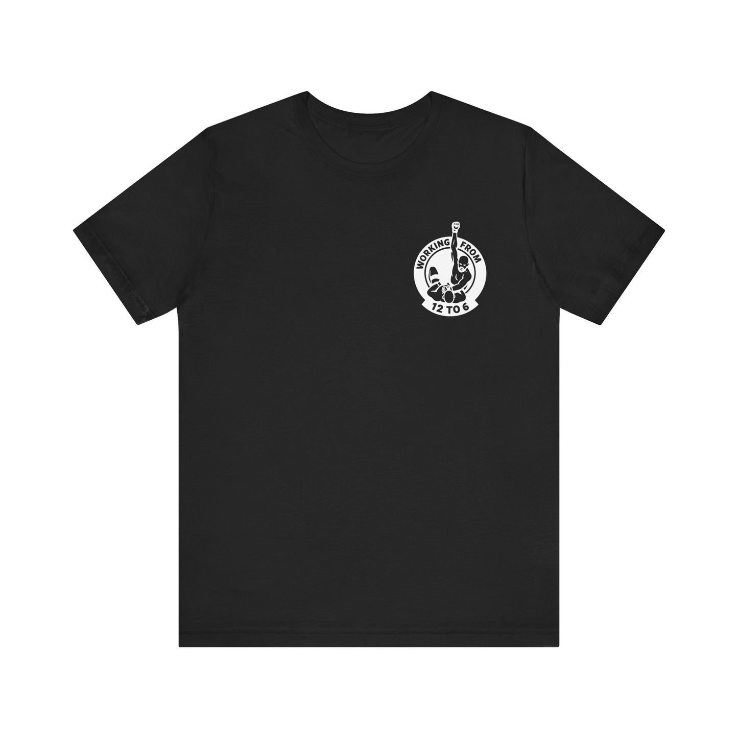 The Working from 12 to 6 Tee | Knockout Black | MMA Casual Wear