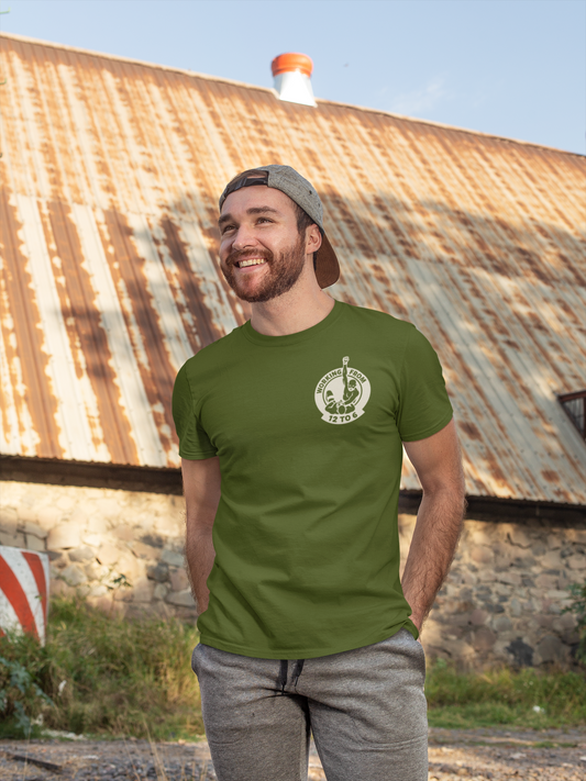 The Working from 12 to 6 Tee | Gutsy Green | MMA Casual Wear